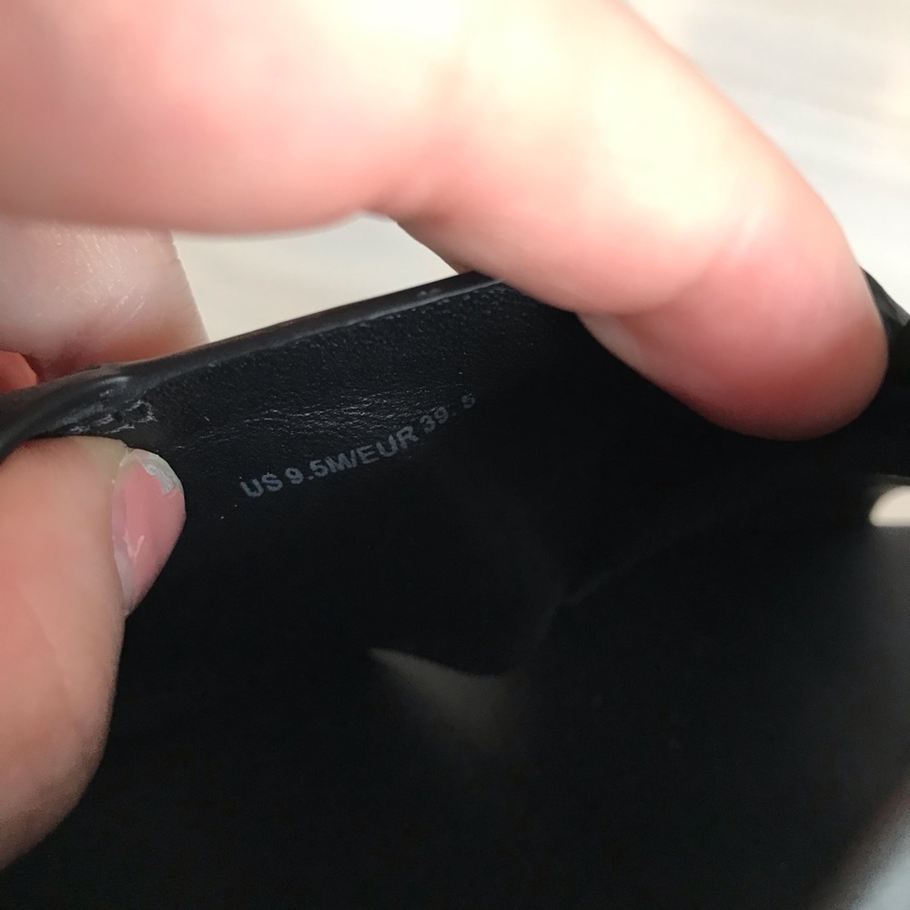 Vince Jenaya Platform Sandals Black Leather Open Toe Adjustable Strap Size 9.5 - Picture 7 of 8